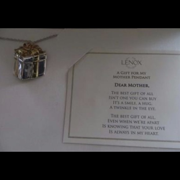 Lenox A Gift For Mother Silver Diamond Necklace - Picture 3 of 5